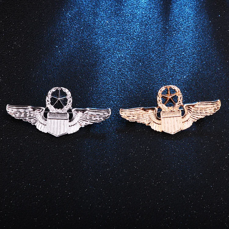 Мода США ВВС Insignia Военная школа полицейский Броши властный пять крыло со звездой нагрудный знак брошь значок Мужские аксессуары