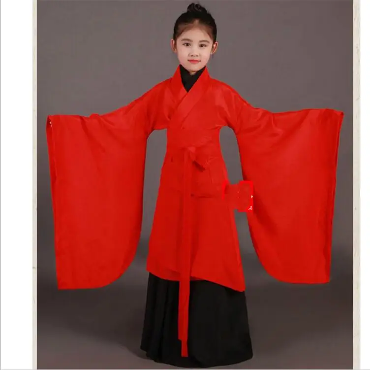 

New Chinese Traditional National Costume Hanfu Red Dress Princess Children Hanfu Dresses Cosplay Clothing Girls Kids
