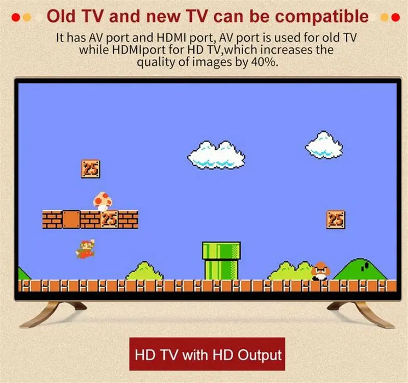 Новинка для игровой консоли FC 8bit Nes Классический плеер с 268 бесплатными играми HDMI