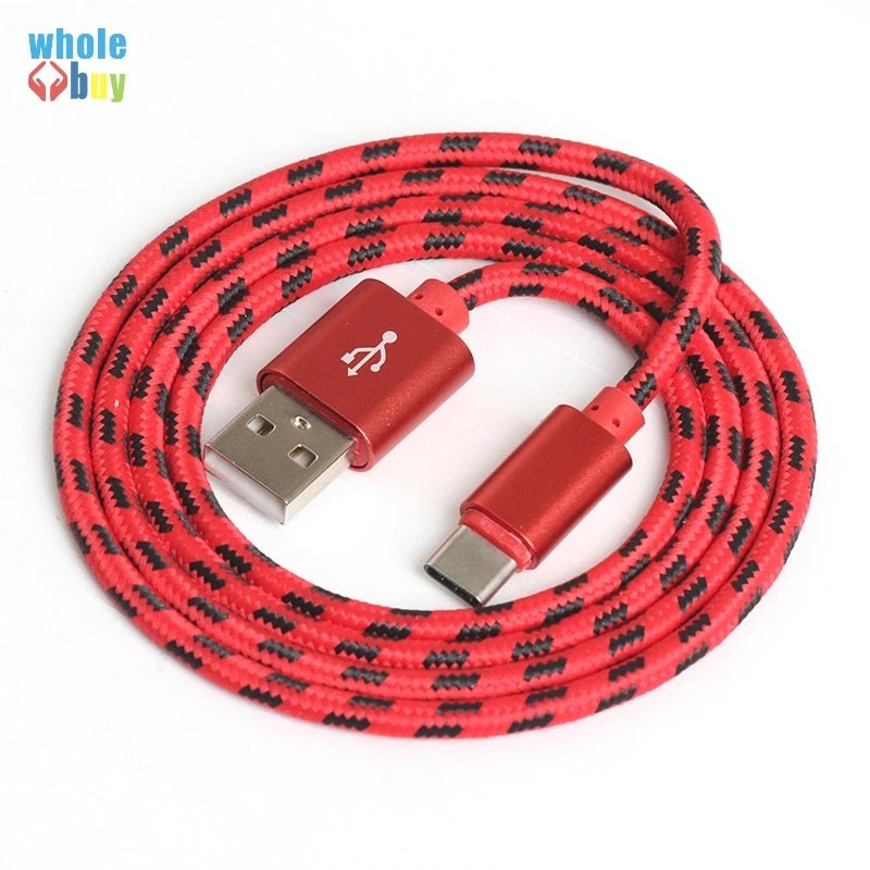 Высококачественный Плетеный сетчатый кабель 100 шт./лот 1 м 2 3 Type-c Micro 5pin 8pin для