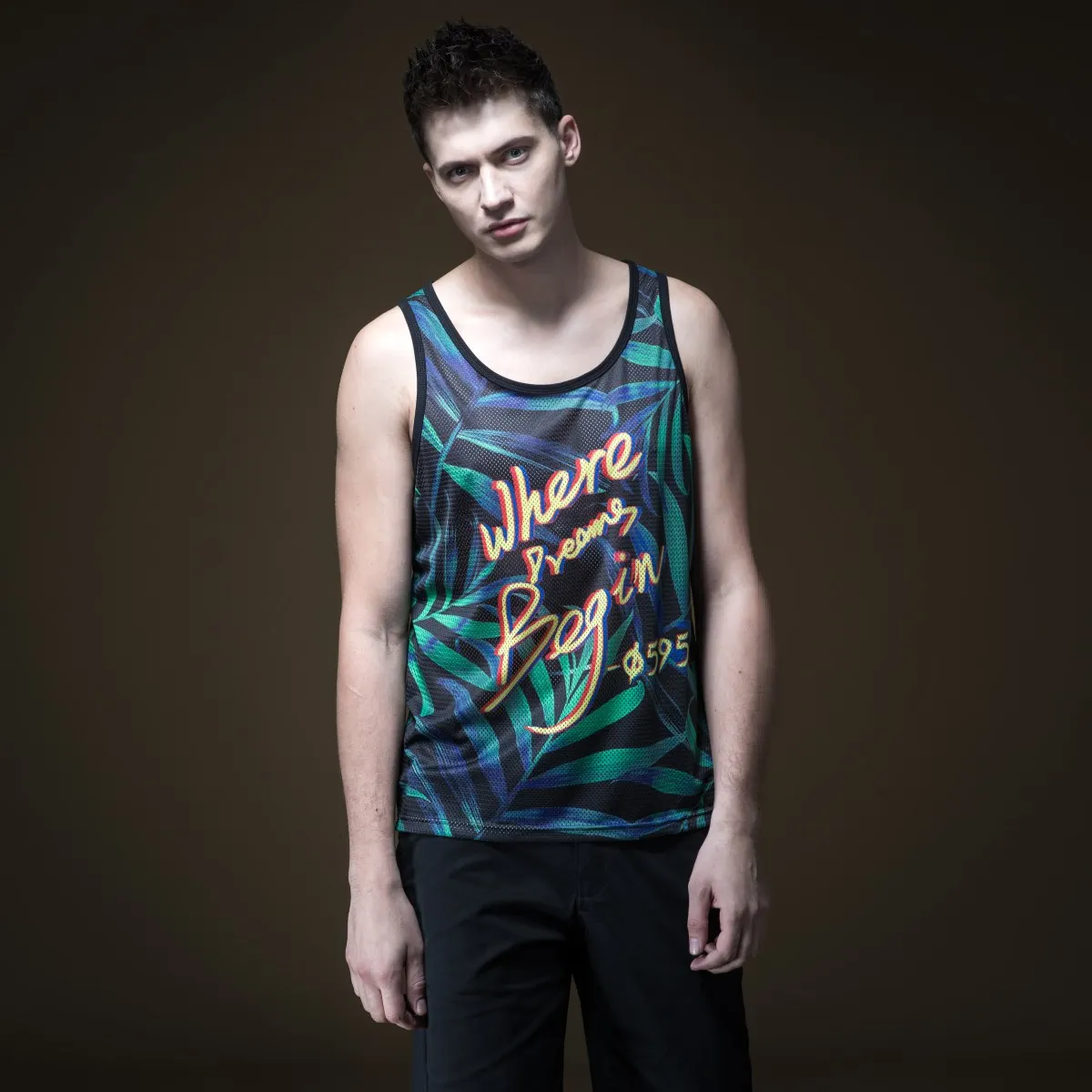 2018 настоящая майка мужская Спортивная рубашка Pinli летняя новая одежда с принтом