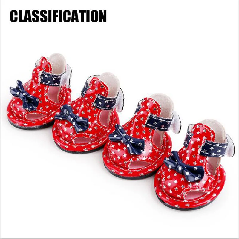 Новое поступление 4 шт./партия обувь из искусственной кожи для домашних животных