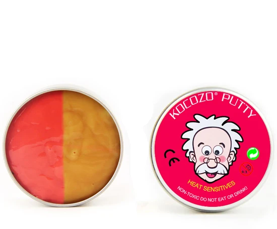 Red to Yellow Пластилин «сделай сам» игрушка Чувствительная Температура Изменение цвета немагнитная грязевая шпатлевка волшебный цвет головоломка игрушка резиновая грязь игрушка подарок - Цвет: Red to Yellow