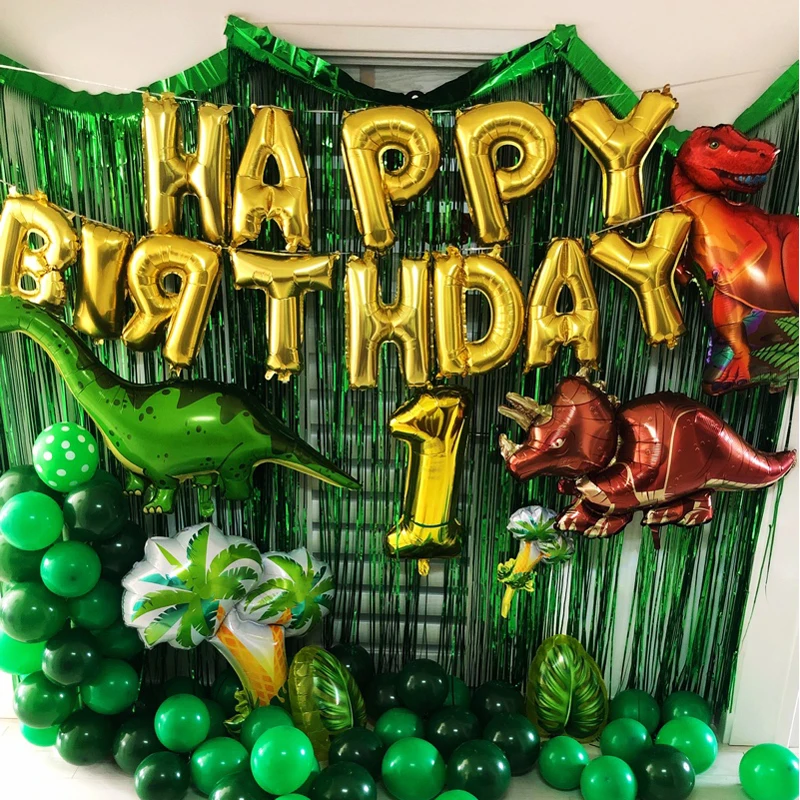 Гигантский динозавр воздушный шар из фольги для мальчиков воздушные шарики в