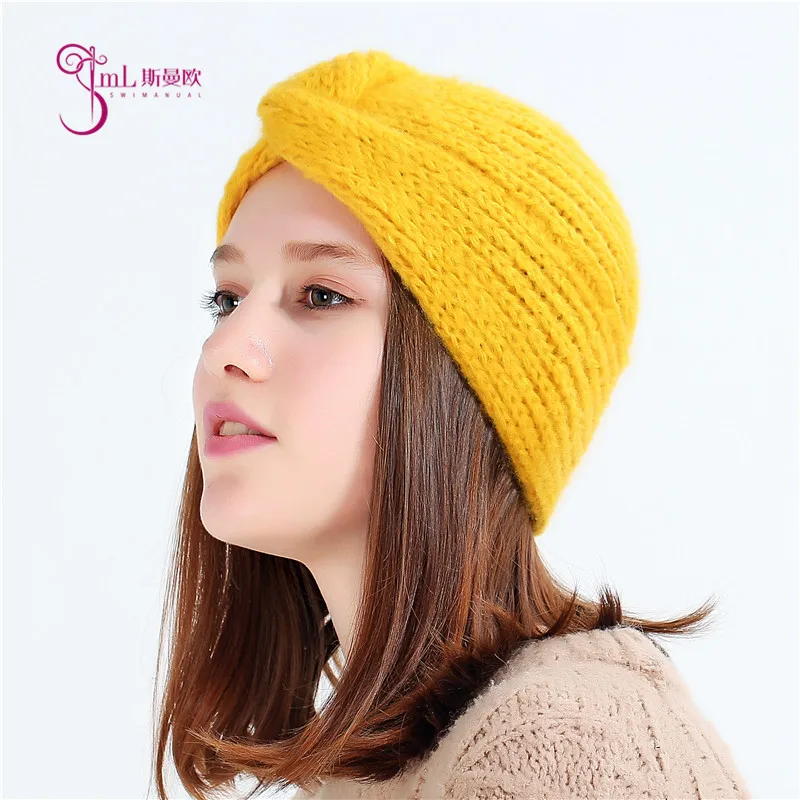 Осенне-зимняя новая Кепка Женская Евро-американская чистая цветная Нижняя