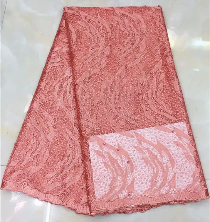 Серые бусины африканская французская кружевная ткань высокого качества с