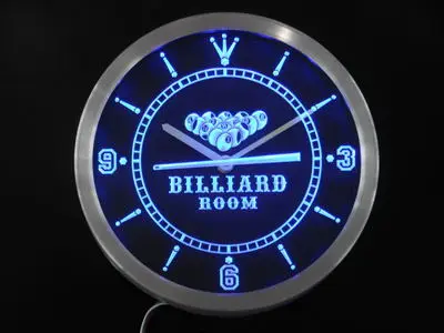 

nc0449 Billiards Room Game Bar Beer Neon Light Signs LED Wall Clock