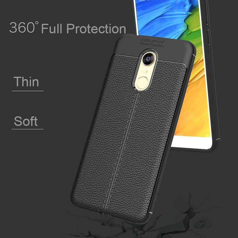 Устойчивый к появлению отпечатков пальцев чехол с текстурой личи для Xiaomi6 Max2 5X 5S