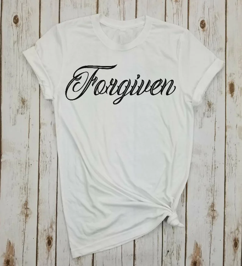 Простить Кристиан одежда для женщин с изображением Иисуса Христа футболка blessed