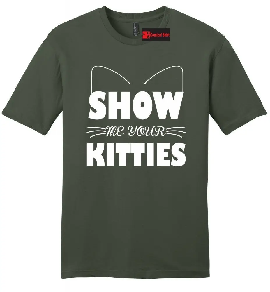 Покажите мне ваши Китти смешные мужские футболки сексуальные вечерние Boobies Cat Lover