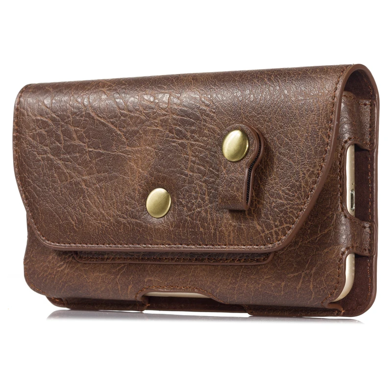 Кожаный чехол в стиле ретро для iPhone XR чехол-Кобура на пояс универсальный