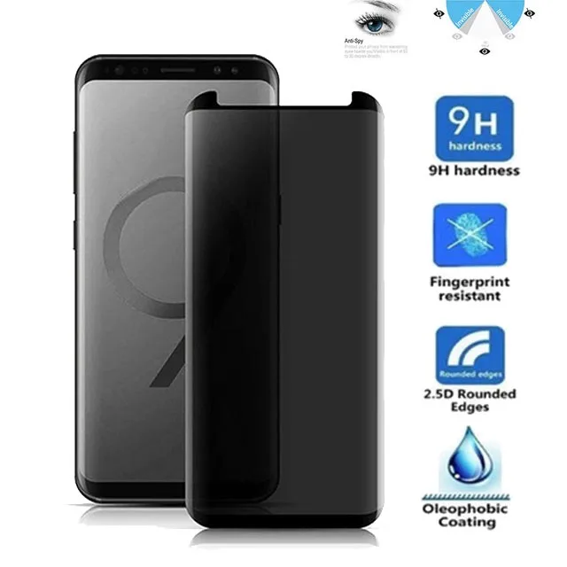 Изогнутое антибликовое закаленное 3d стекло для Samsung Galaxy S9 S8 Plus Note 9 8|Защитные