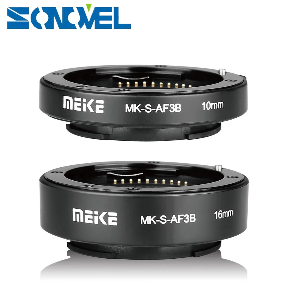 Макро Удлинитель Meike с автофокусом 10 мм 16 для Sony E Mount FE беззеркальная камера A7 A7R A7M2