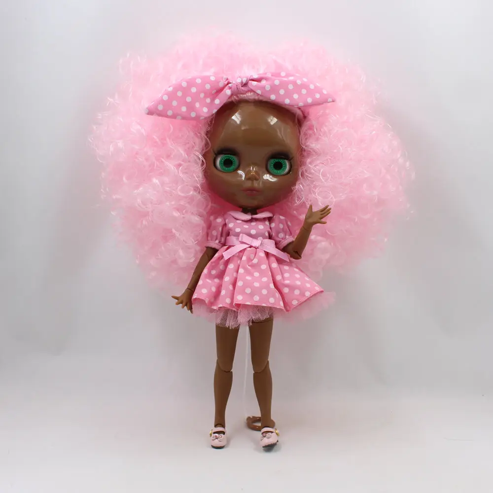 Кукла Blyth ICY DBS с суперчерным тоном кожи самой темной кожей черной микс большими