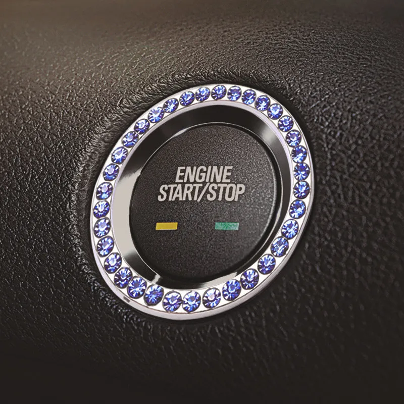 Автомобильные аксессуары кнопка включения пошива автомобиля серебряное кольцо
