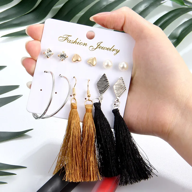 Женские длинные серьги с кисточками MINHIN свадебные ювелирные украшения в