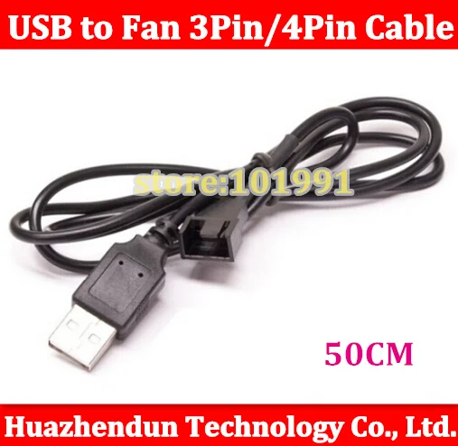 

10pcs/lot Brand NEW High Quality USB to Fan 3Pin/4Pin 5V Adapter Cable Free shipping