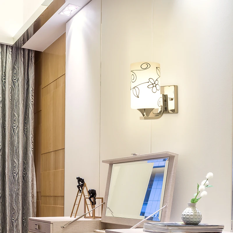 Романтическая прикроватная светодиодная настенная лампа современный простой