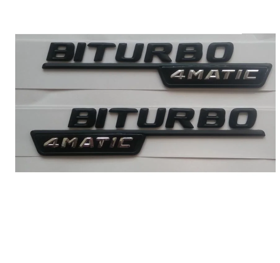 Наклейка на багажник автомобиля BITURBO 4matic из АБС пластика с надписью заднюю крышку