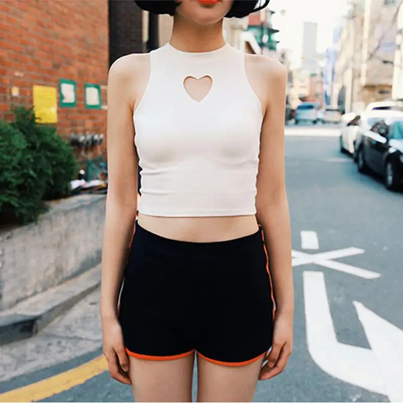 Women Camis White Black Crop Top Sexy Cut-out Bustier Bralette Bralet Corset Vest Blouse Women's Hole Tanks Tops | Женская одежда