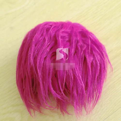 Розовый длинный BJD кукла меховой парик для 1/12 см HH99|wig|wigs monofilamentwig band |