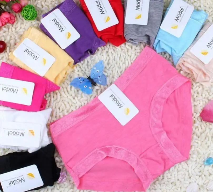 

Free Shipping The explosion Ladies Seamless underwear Ma'am Middle-waisted Modal underwear Size M L #8151