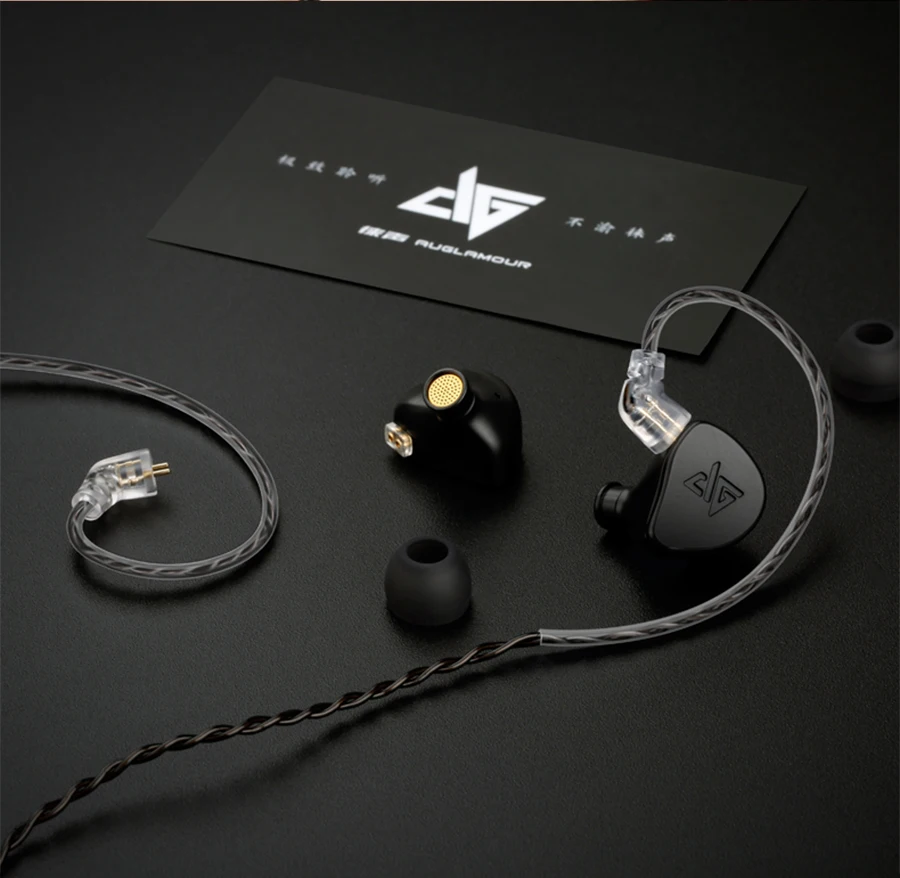 Auglamour F300 Динамический драйвер HiFi металлический музыкальный монитор спортивные MP3 наушники-вкладыши Наушники 0,78 мм съемный кабель
