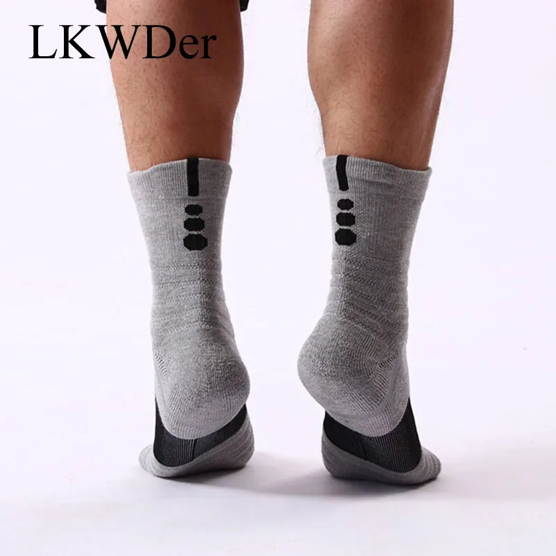 LKWDer 5 пар мужских носков Элитные спортивные носки Calcetines Hombre плотные махровые впитывающие пот баскетбольные носки высокого качества для мужчин