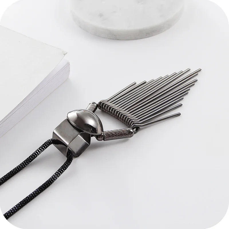 Модное металлическое украшение на шею с кистями женская простая Длинная цепочка