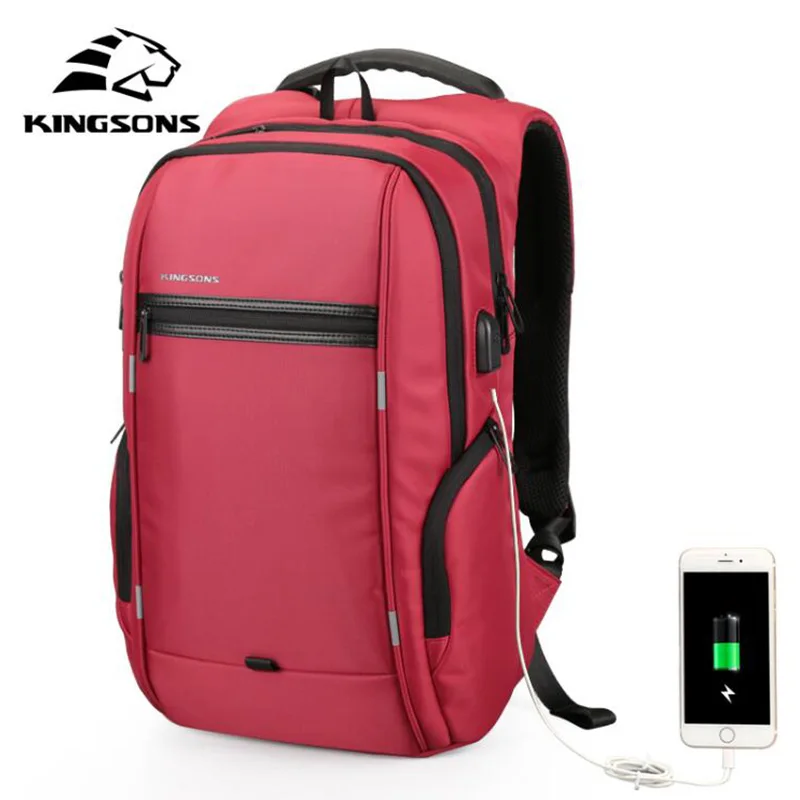 Kingsons 15 &quot17&quot рюкзак для ноутбука школьный внешняя Противоугонная сумка