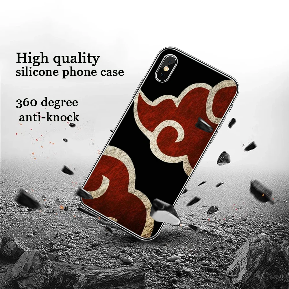 Lavaza Наруто Акацуки умный силикон чехол для iPhone 5 5S 6 6 S Plus 7 8 X XS Max XR