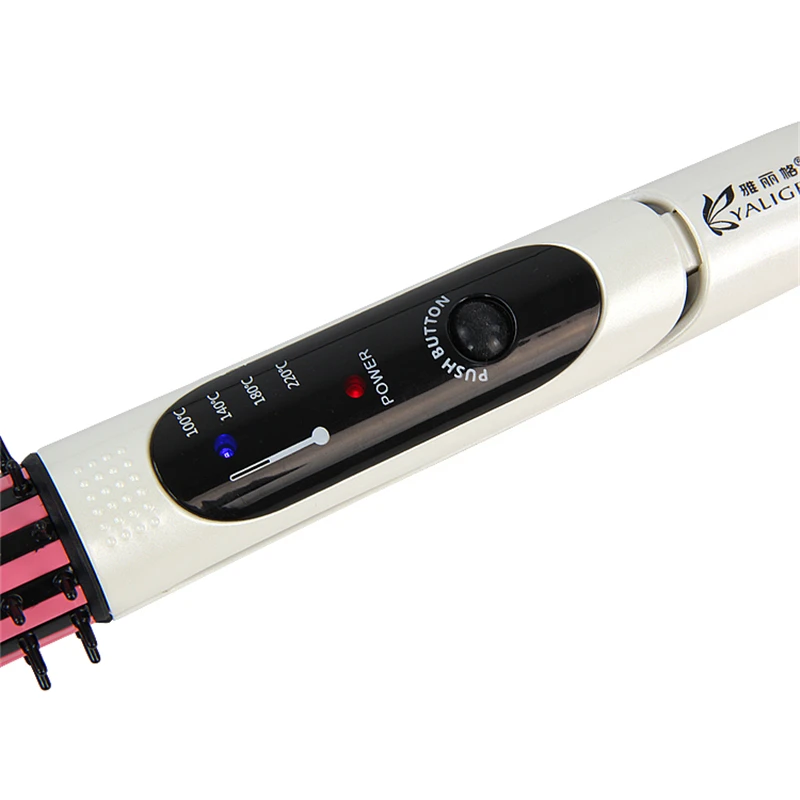 Электрический Выпрямитель для волос и бигуди 2-в-1 гребень Профессиональный