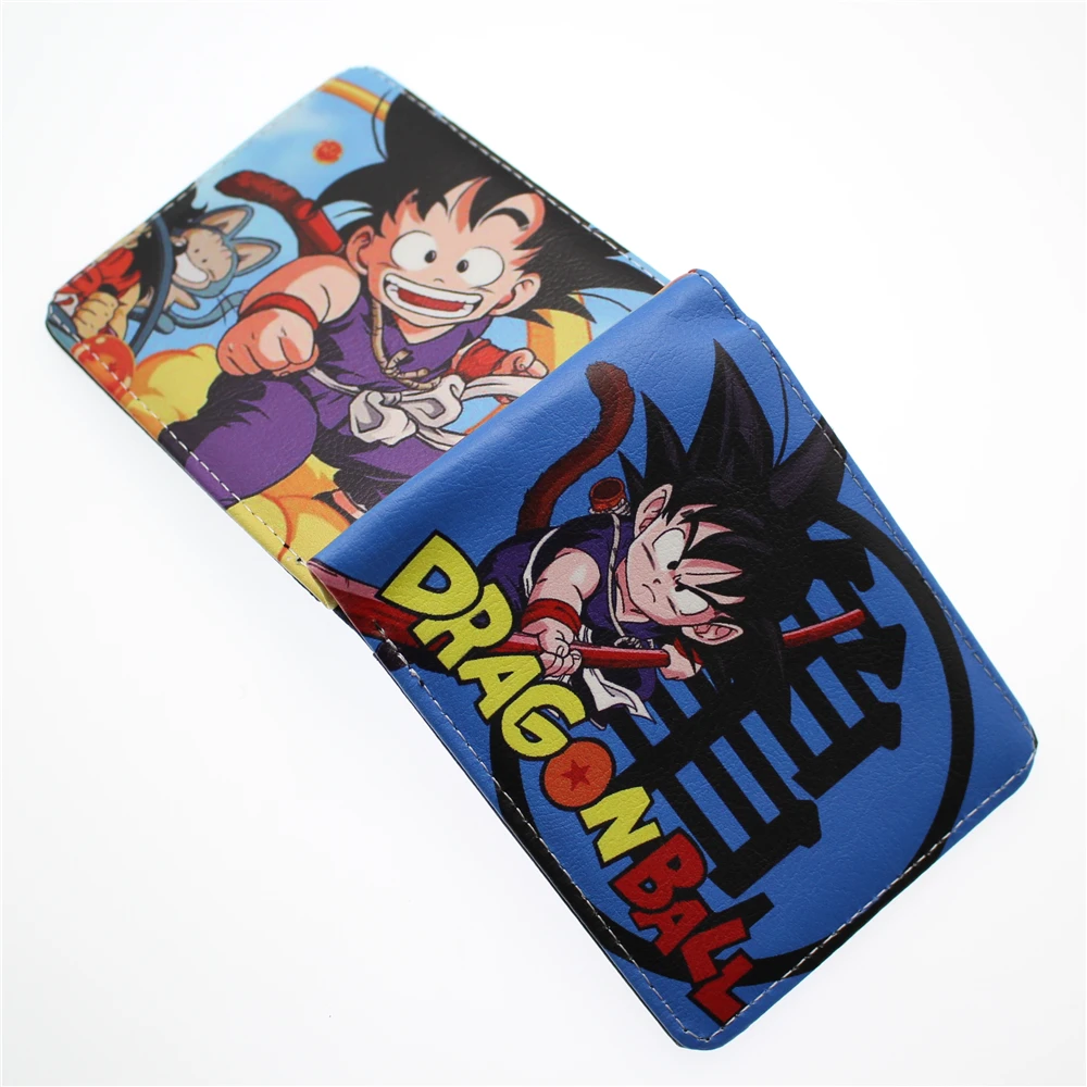 Аниме Dragon Ball и super Goku Роши короткий бумажник для маленьких мальчиков и девочек Для Мужчин's Кошелек двойного сложения держатель для карт слойная кожа мультфильм печати кнопка кошелек