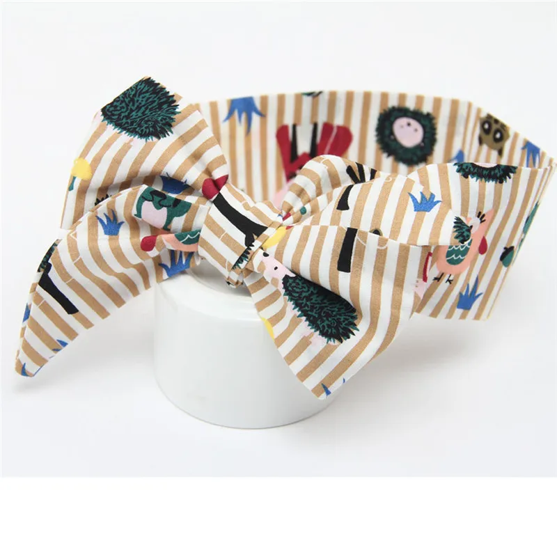 Повязка на голову для девочек резинка новорожденных с бантом в пасторальном