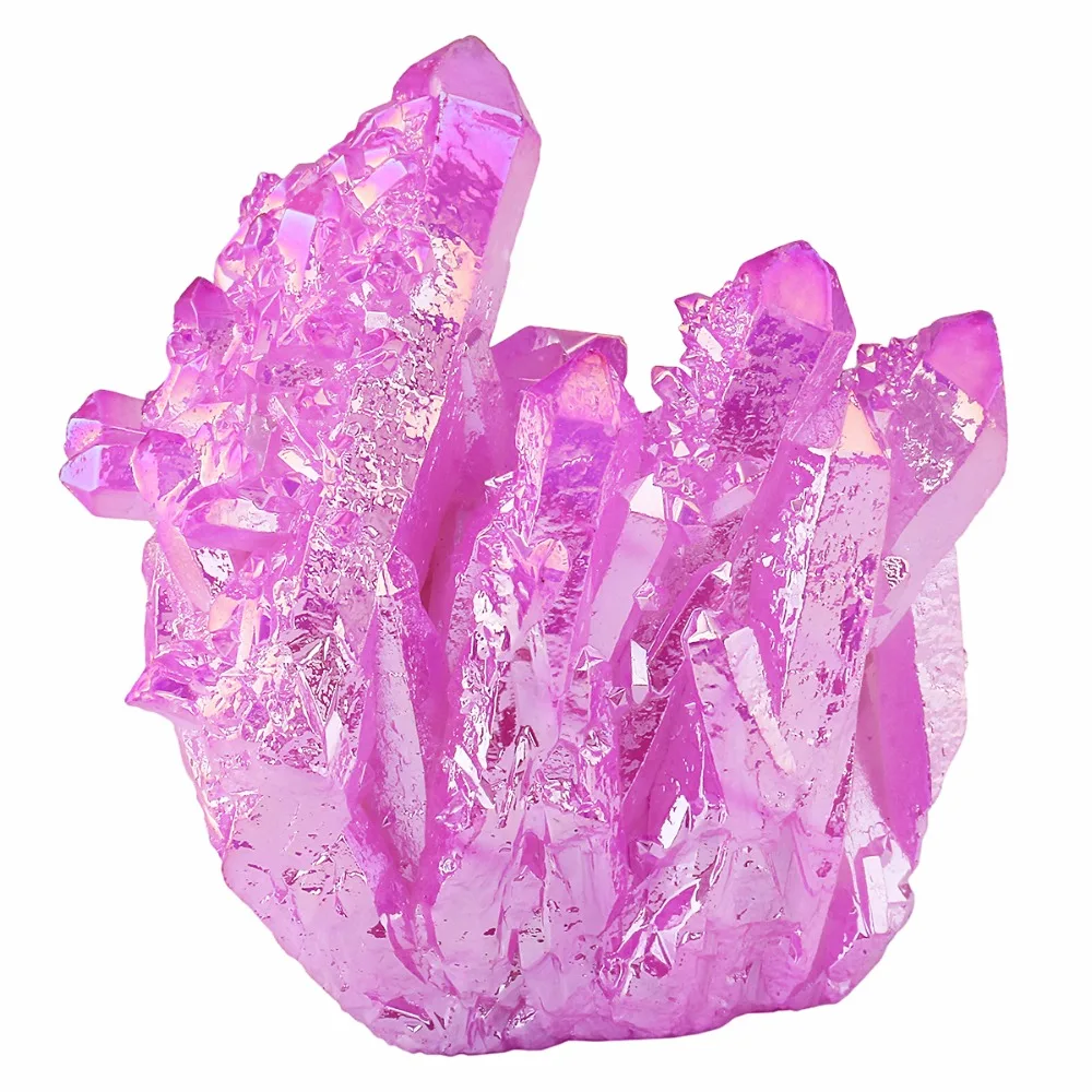 Фигурка-образец Натурального Кристалла TUMBEELLUWA Purple Angel Aura с титановым покрытием |