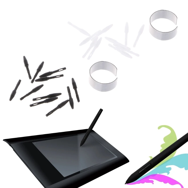 Сменные черные наконечники для графического планшета Huion 10 шт.|Стилусы планшетов|