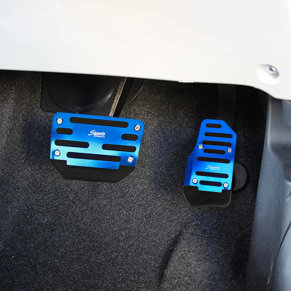 2 шт покрытые серебром Non-slip Авто ускоритель Автомобильная педаль колодки крышка