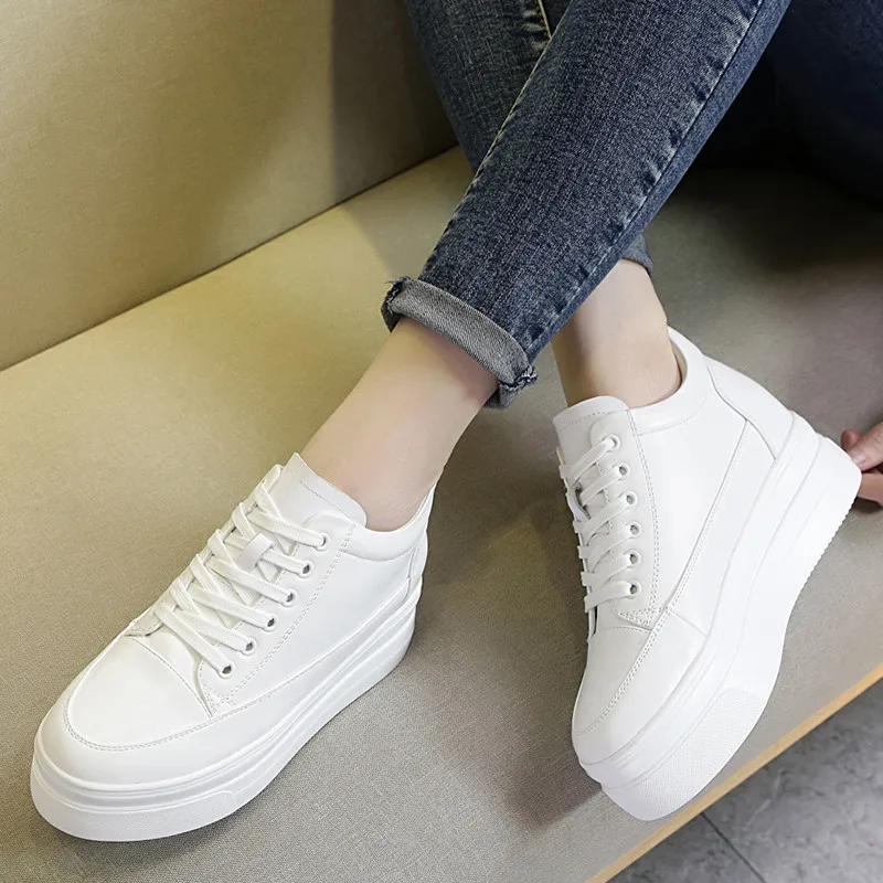 Кроссовки женские на платформе повседневная обувь массивной подошве танкетка 7