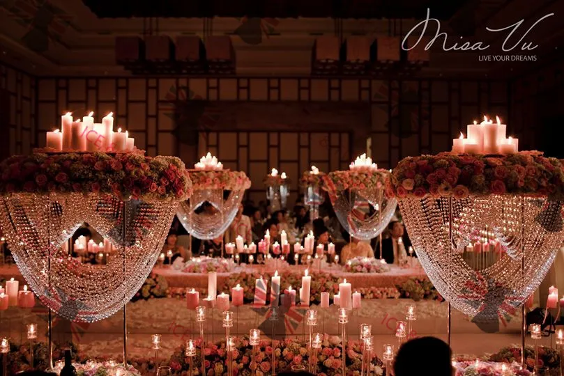 2 шт./лот хрустальный свадебный центральный стенд для торта акриловый цветок