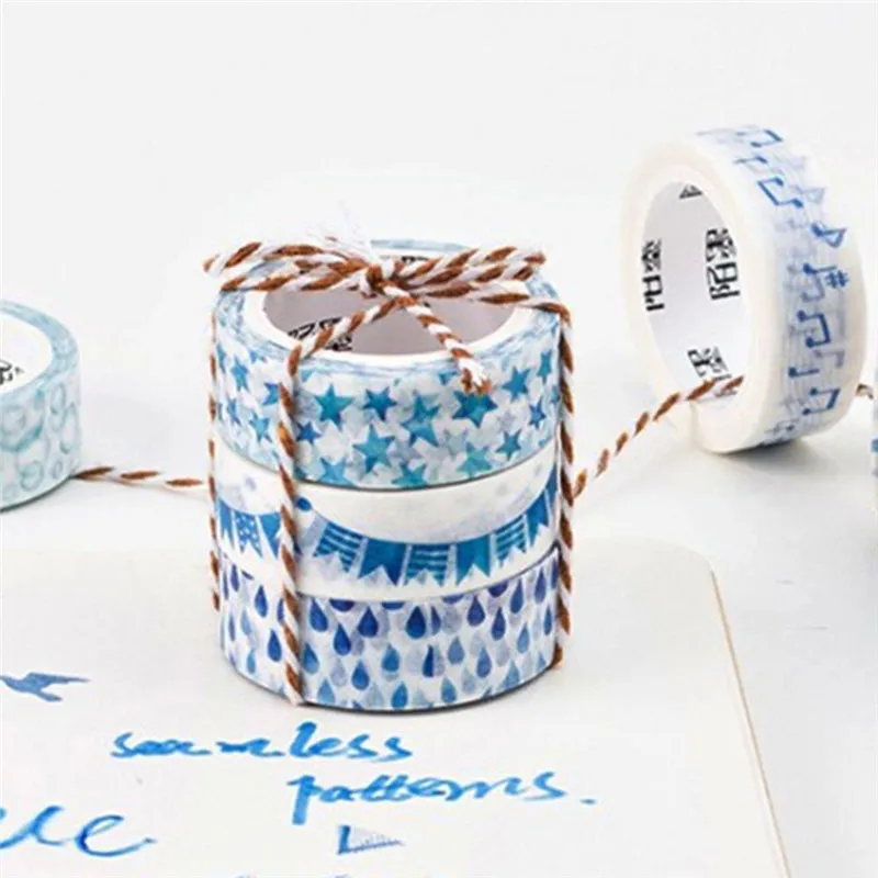 Креативные синие заметки лесные звезды облако декоративные канцелярские