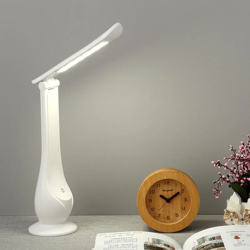 

2018 European led folding book light super bright learning reading eye lamp USB charging touch light desk light