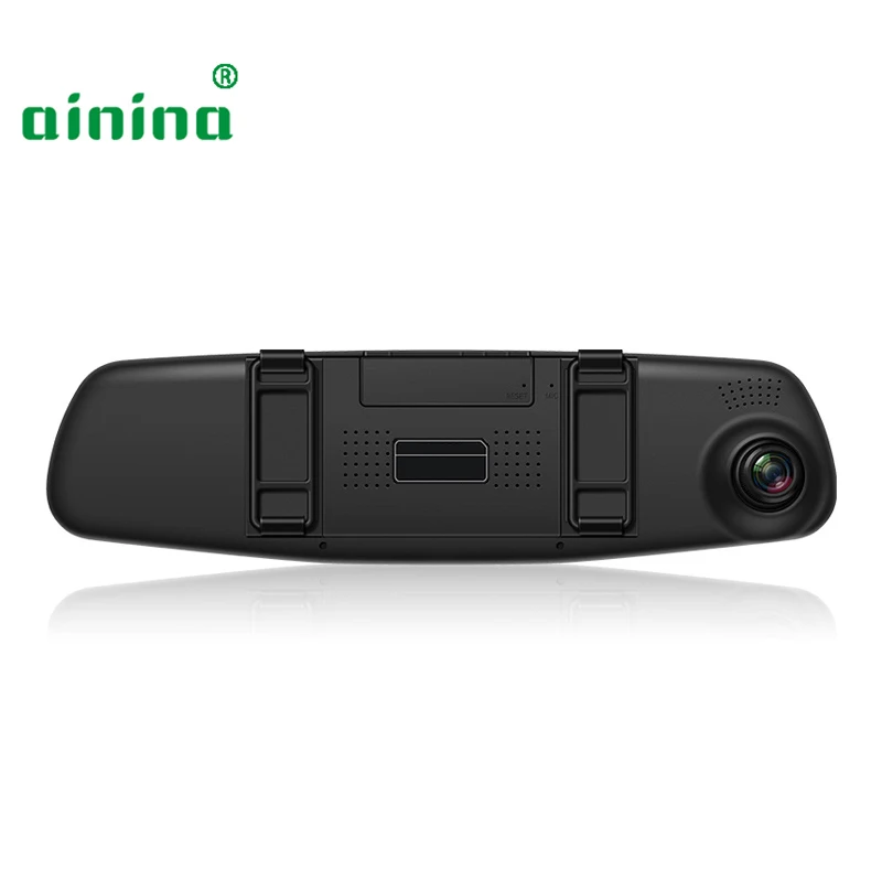 Ainina, автомобильная dvr камера, 4,3 дюймов, двойной объектив, зеркало заднего вида, автомобильная камера, рекордер с камерой заднего вида