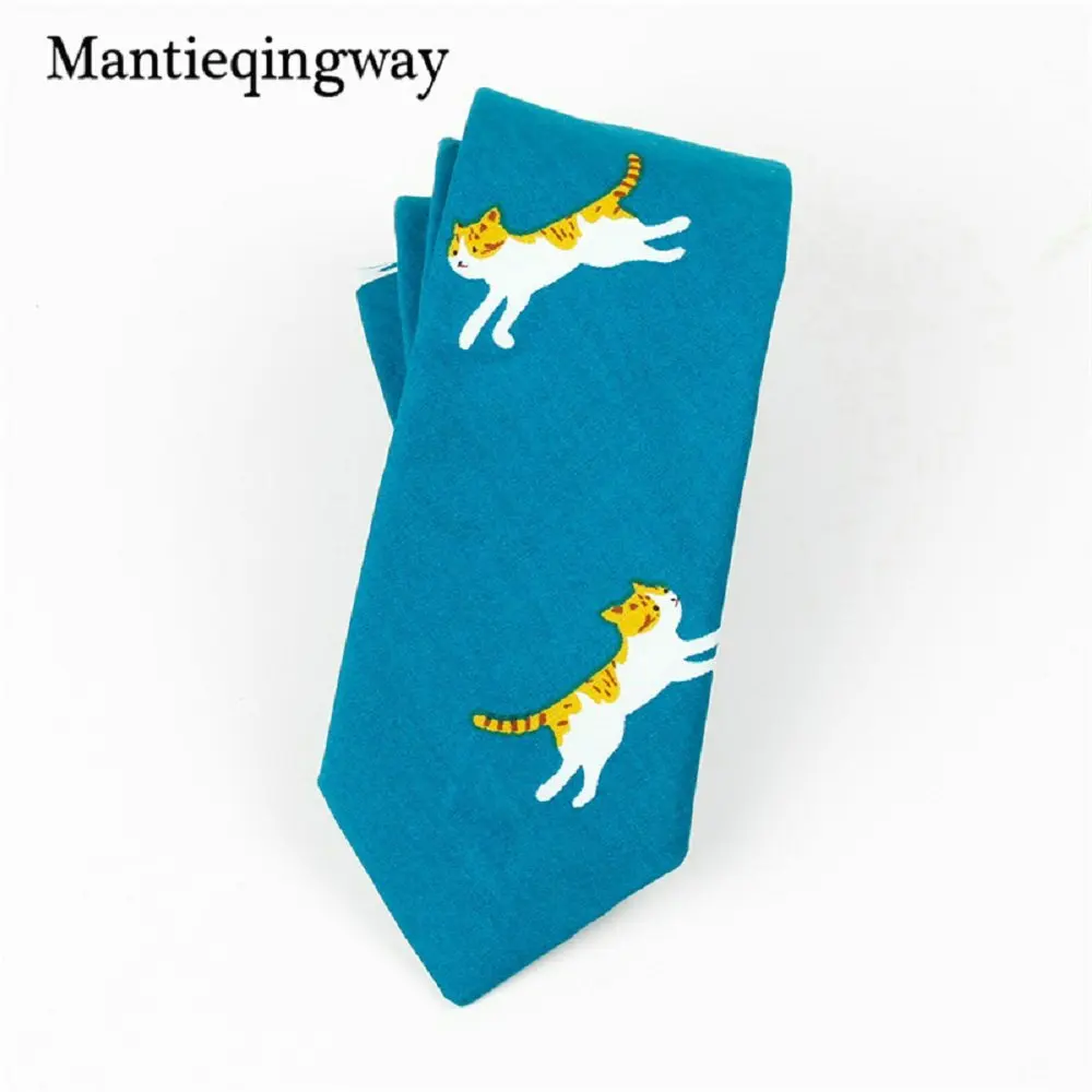 16 Mantieqingway 6 см модные мужские хлопковые цветочные печатные полосатые свадебные галстуки Тонкий Повседневный Бизнес Gravatas аксессуары Галстуки - Цвет: 16