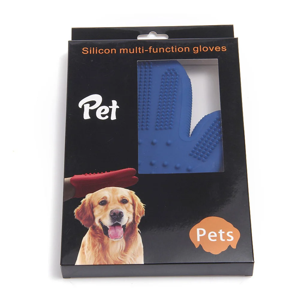 Pet Silicone Bathing Massage Gloves Brush Hair Removal Waterproof hair cleaning comb For small large pet cat dog | Дом и сад