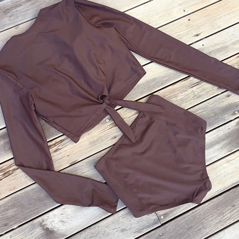 Женский костюм для серфинга из двух предметов сексуальный топ с открытыми