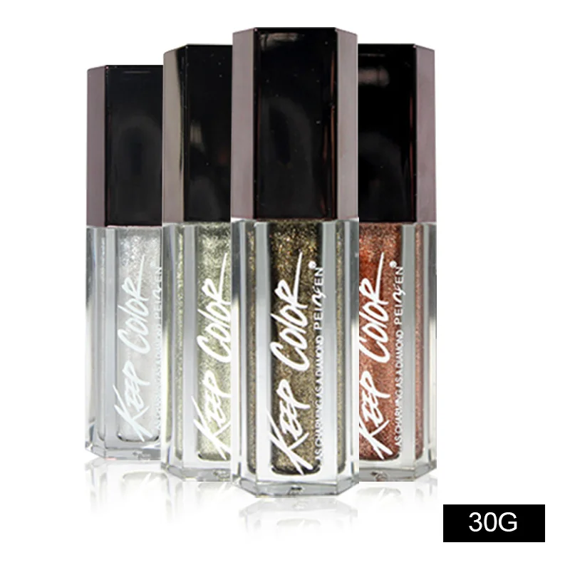 4 цвета s блестящие жидкие тени для век Алмазный мерцающий водостойкий