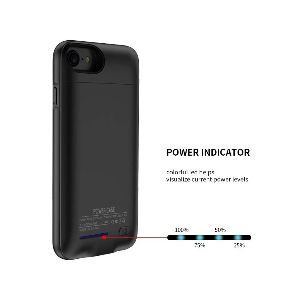 XLOT зарядное устройство чехол для iPhone 6 6s Plus 3000/4200 мАч корпус питания ультра тонкий