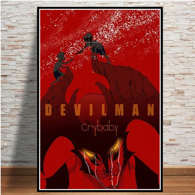 BO xianru510-12 Картина на холсте для украшения дома, настенная живопись devilman crybaby, японское аниме, скандинавские картины, модульный плакат, прикроватный фон - Цвет: BO xianru510-12