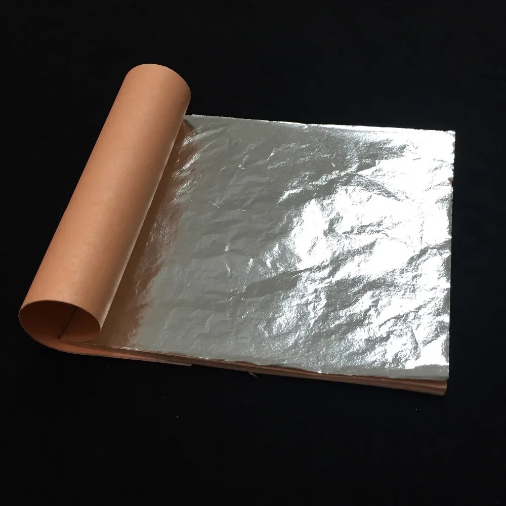 Gold Silver Leaf Imitation 14 x 14cm For Gilding Furniture Leaves Sheets Foil 25 Per Booklet | Дом и сад