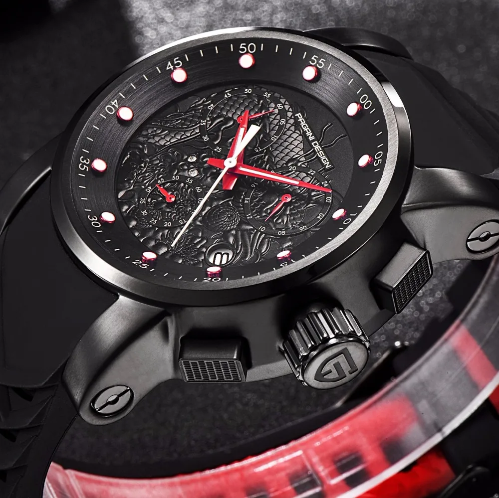Часы наручные PAGANI Мужские кварцевые брендовые популярные многофункциональные